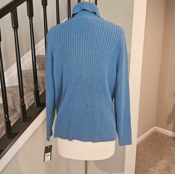 Relativity Woman – Lakeside Blue Ribbed Cardigan Sweater (Size 1X) - Picture 10 of 16